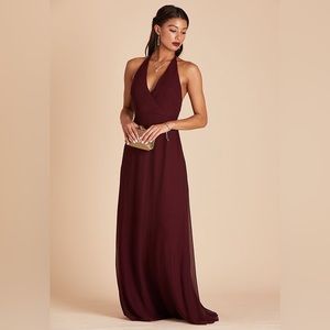 chinese dress ladies Kiss Journeys Halter Maxi Dress Burgundy